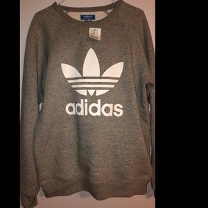 Gray Adidas crew neck sweatshirt